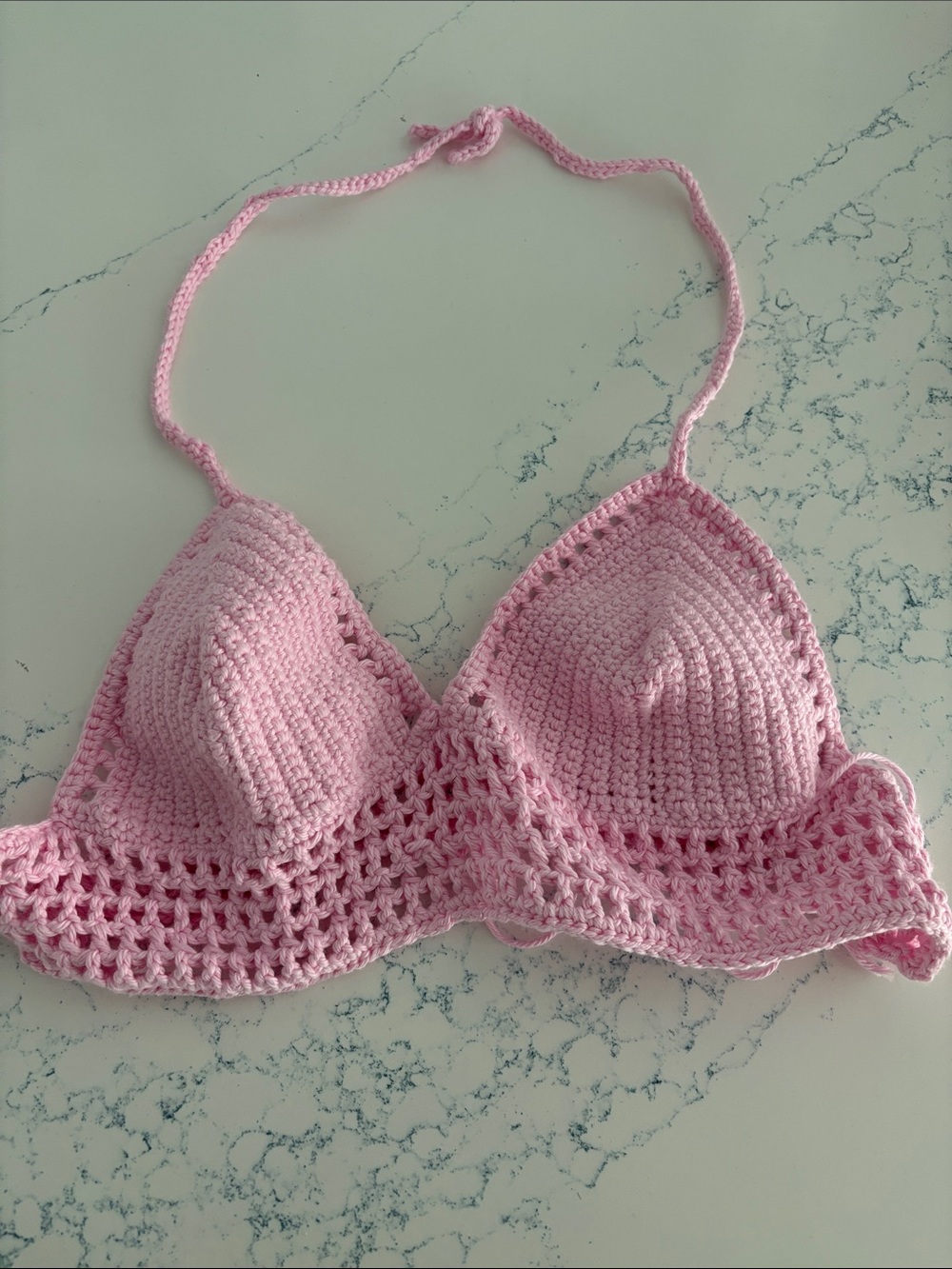 Pink Crochet Bralette Halter - Women Intimates & Sleepwear
